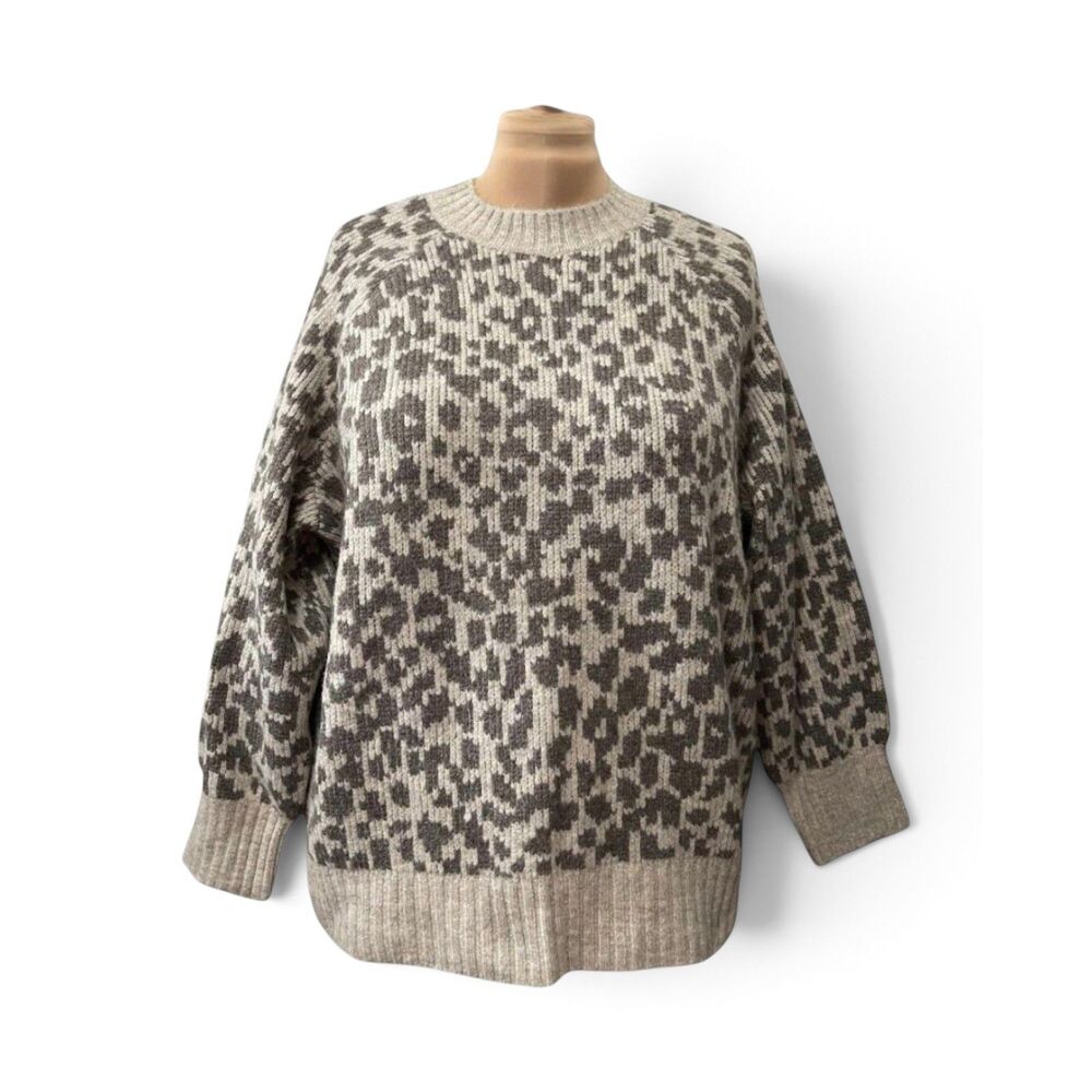 OLD NAVY Cozy Crew-Neck Sweater in Cream & Mushroom, NEW! Size 4X